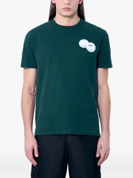 Tricou Metalwood Studio cu imagine cu decolteu în U verde