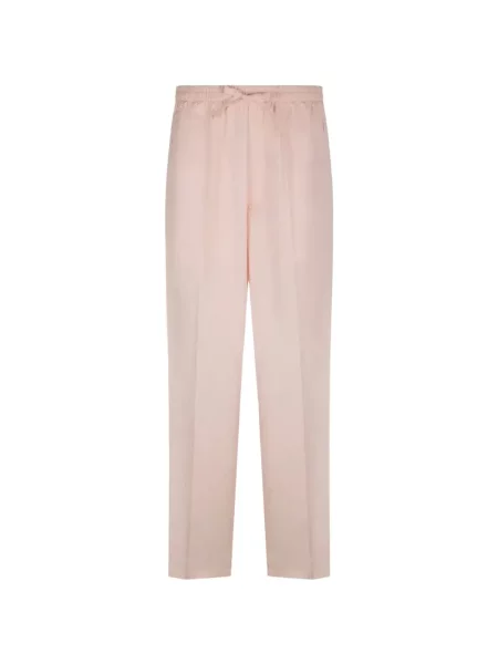 Pantaloni Umit Benan de mătase roz