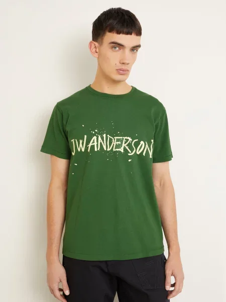 Jw Anderson Tričko zelená žlutá