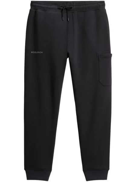 Pantaloni sport Woolrich cu autograf negru