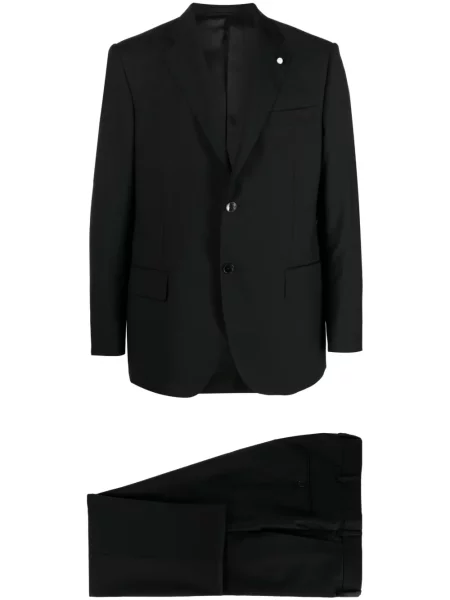 Costum Luigi Bianchi Mantova de lână de costum negru