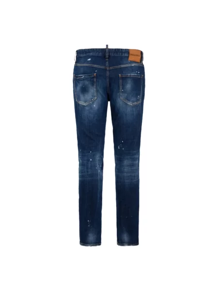 Jeansy Dsquared2 typu teddy niebieskie