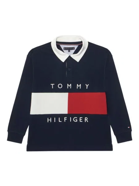 Tommy Hilfiger Тениска с яка и Тъмносин