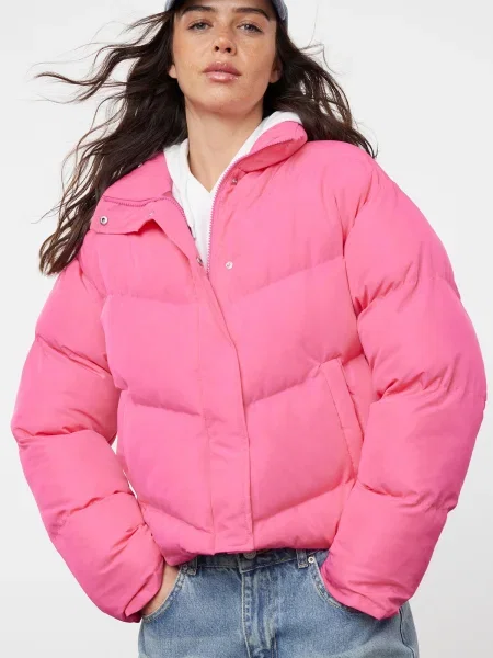 Geacă cu puf Trendyol fucsie