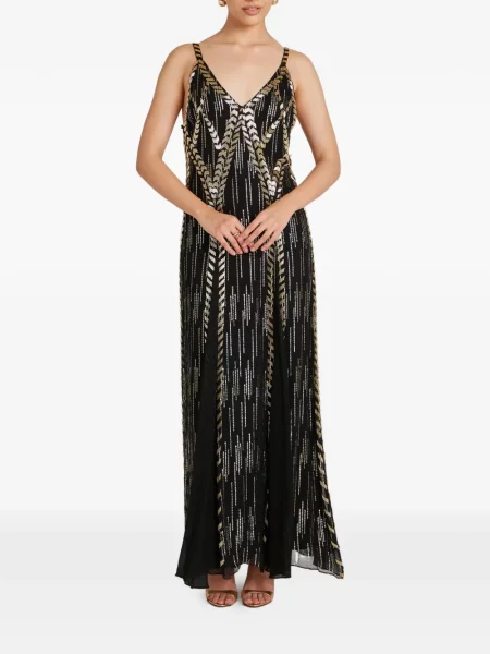 Rochie maxi Temperley London cu paiete negru