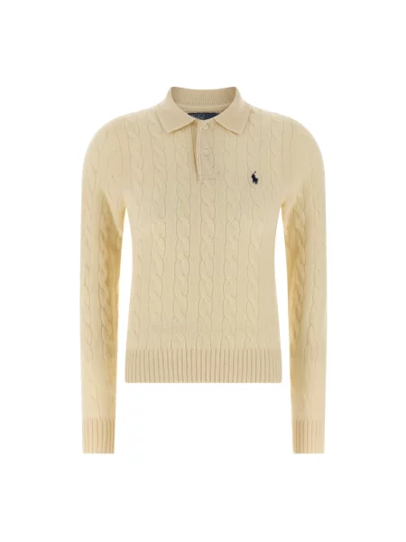 Polo Ralph Lauren sweter z dzianiny z zawartością kaszmiru Kobiety Wełna jednolity S biały