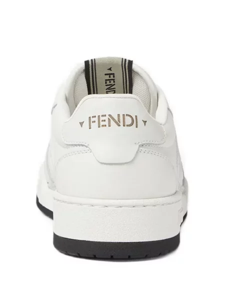 Top Fendi din piele alb
