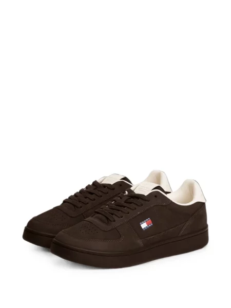 Sneakerși Tommy Hilfiger cu autograf maro