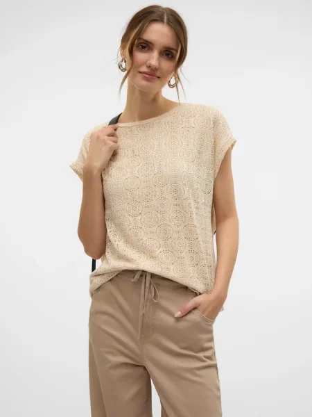 VERO MODA Tricou Maya Ava ecru