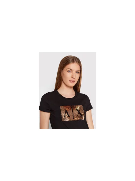 Armani Exchange T-shirt Slim Fit crna