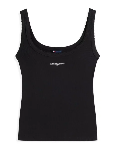 Tommy Jeans Top negru alb