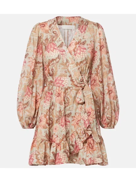 Rochie Zimmermann cu model floral de costum