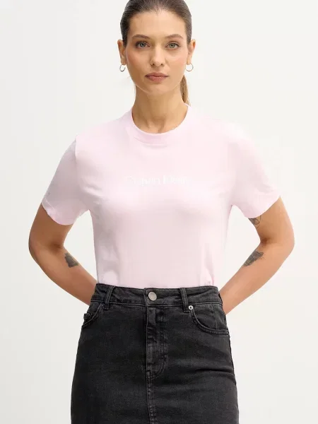Tričko Calvin Klein Jeans ružová