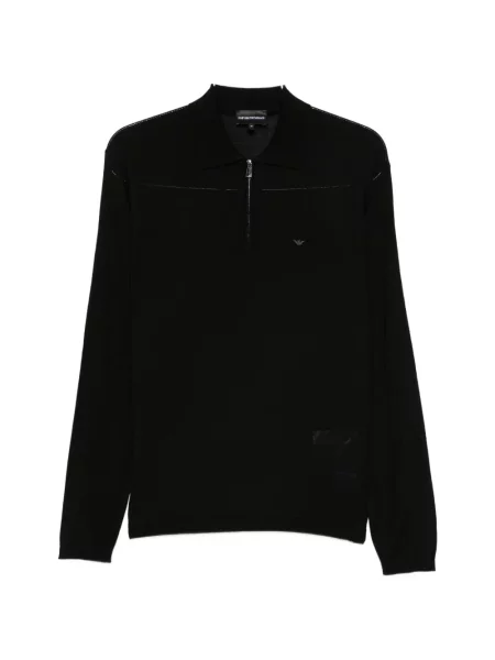 Gulerat tricou polo Emporio Armani negru