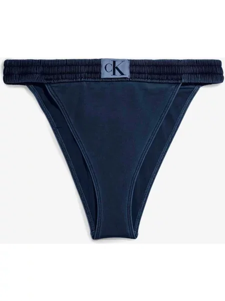 Calvin Klein High Leg CK Autentyczne figi od bikini dla kobiet w kolorze spranego błękitu XS niebieskie