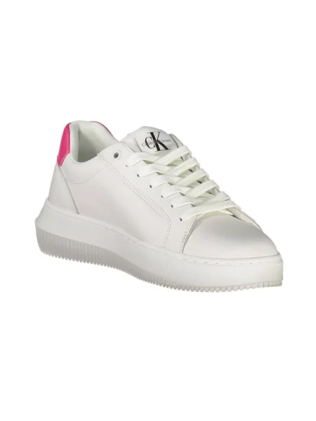 Sneakersy Calvin Klein skórzane białe