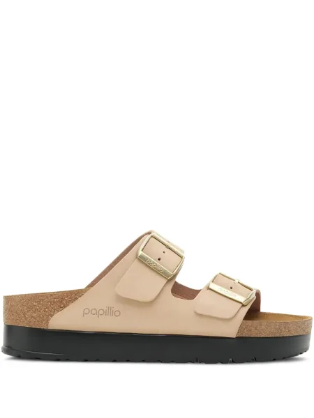Papuci Birkenstock cu platformă cu cataramă