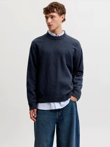 JACK & JONES Pulover JORNorrebro noapte albastru