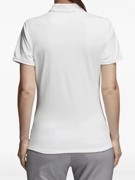Tricou polo Adidas cu dungi alergare cu bretele alb