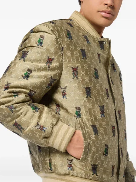 Geacă bomber Philipp Plein cu imagine din jacard