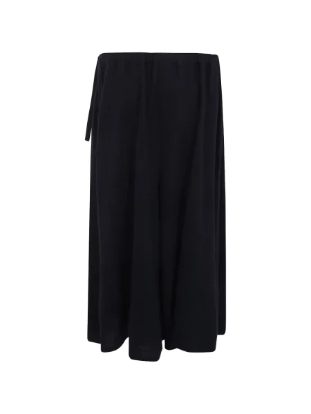 Cu centură pantaloni Yohji Yamamoto de lână negru