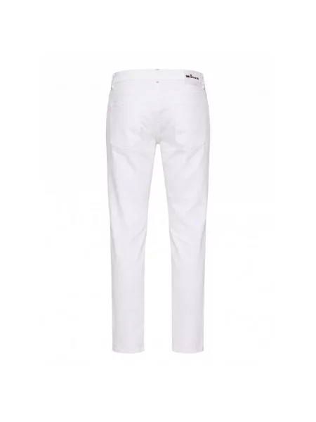Jeansy Kiton z logo białe