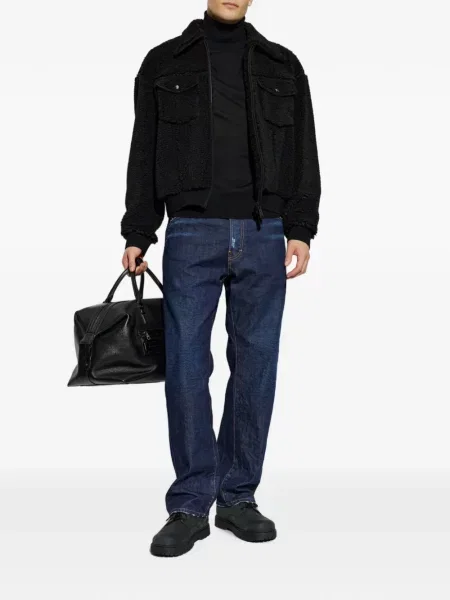 Geacă Dsquared2 din fleece negru