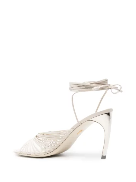 Sandale Ferragamo din piele alb