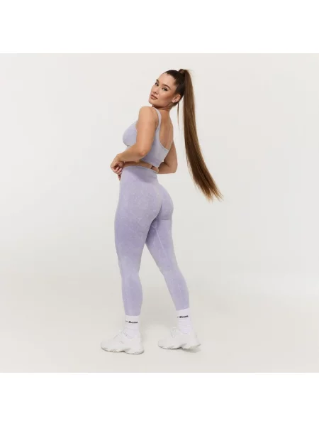 Legginsy fitness bezszwowe Lift fioletowe