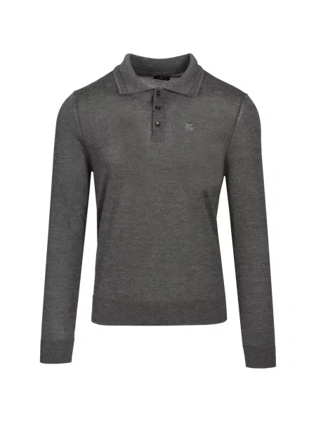 Pulover Etro cu broderie gri