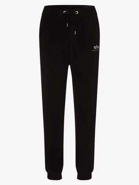 Alpha Industries spodnie dresowe Kobiety Sztuczne włókno jednolity S czarny