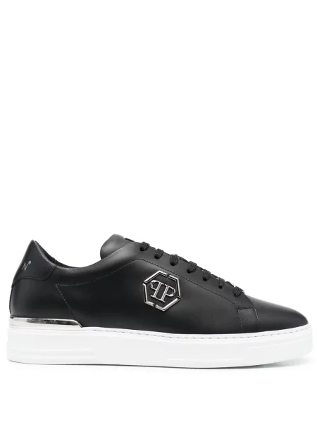 Sneakerși Philipp Plein din piele negru