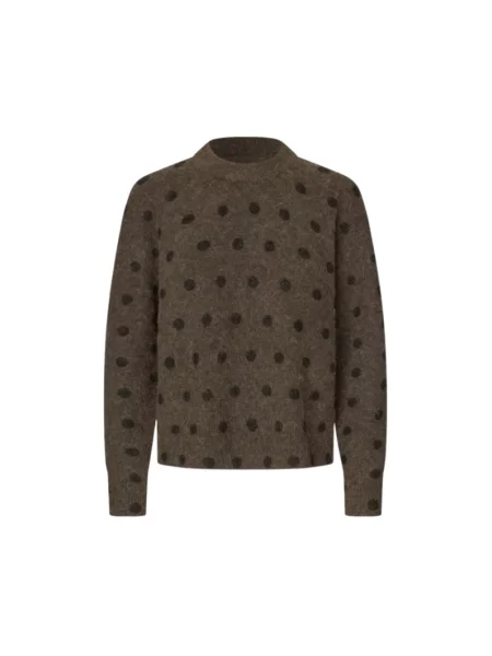 Sweter Samsoe Samsoe wełniany brązowy