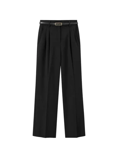 Cu centură pantaloni Max Mara negru