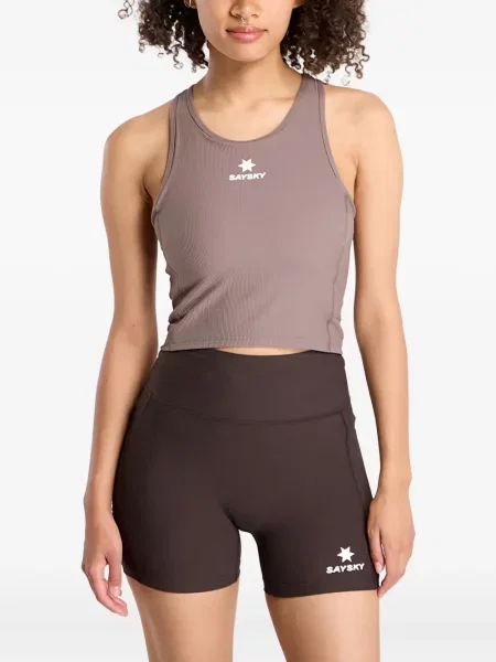 Podkoszulka Saysky prążkowana brązowa