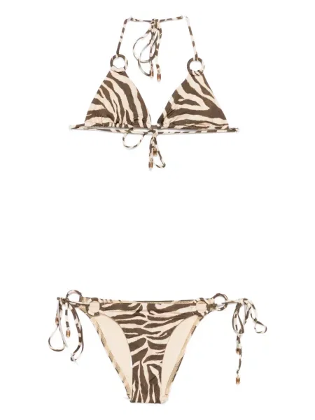 Bikini Zimmermann w zebrę brązowy