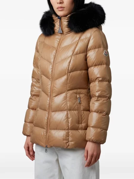 Geacă cu puf Moncler maro