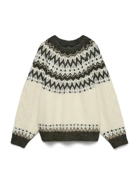 VERO MODA Pulover / maro cămilă / maro / oliv bej