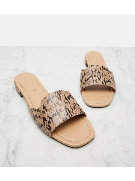Sandale Jimmy Choo din piele cu model piele de șarpe bej