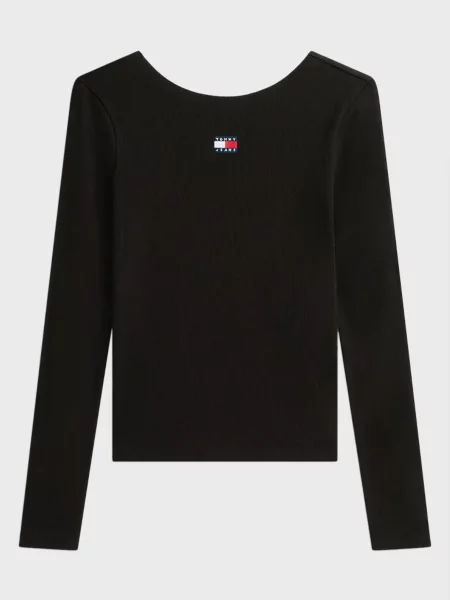 Лонгслив Tommy Jeans черный