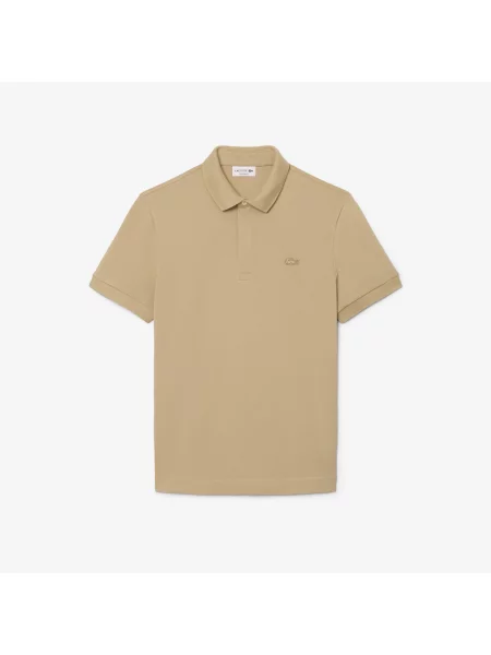 Lacoste Koszulka Polo Paris Stretch Piqué Regular Fit beżowa