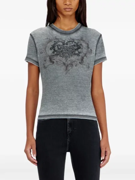 Stras tricou Diesel gri