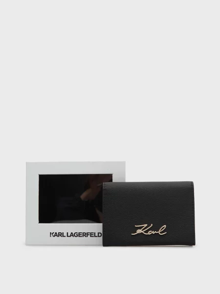 Кожаный кошелек Karl Lagerfeld черный