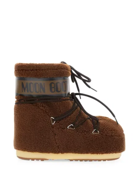 Botine Moon Boot din piele de oaie maro