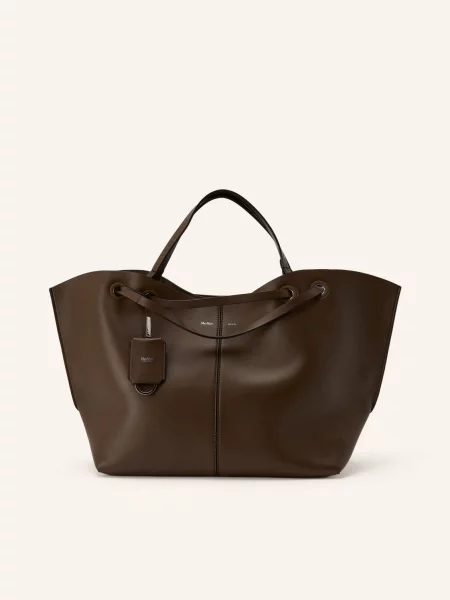 Shopper kabelka Max Mara hnědá