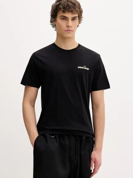 Guess Jeans t-shirt ανδρικό μαύρο