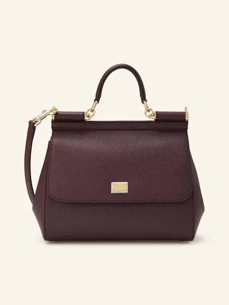 Dolce & Gabbana Kabelka Sicily Large tmavě červená