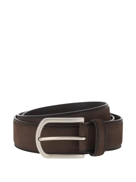 Pásek Boggi Milano z nubuku hnědý