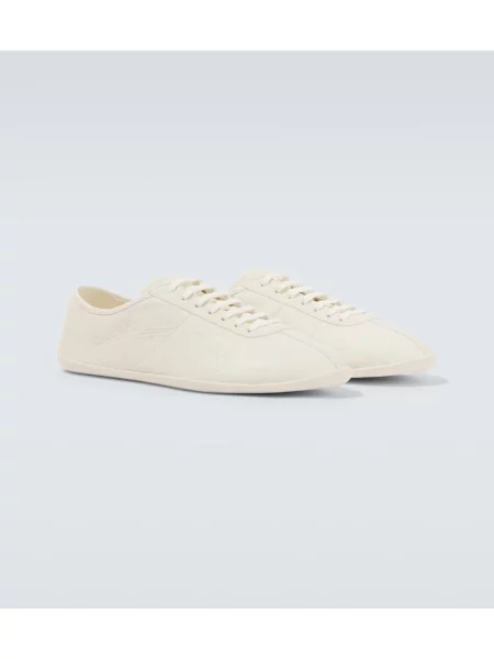 Sneakerși The Row din piele alb