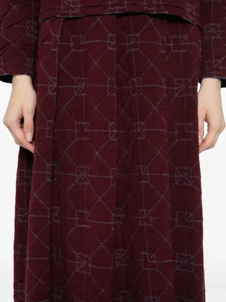 Fusta plisata Yanyan Knits roșu